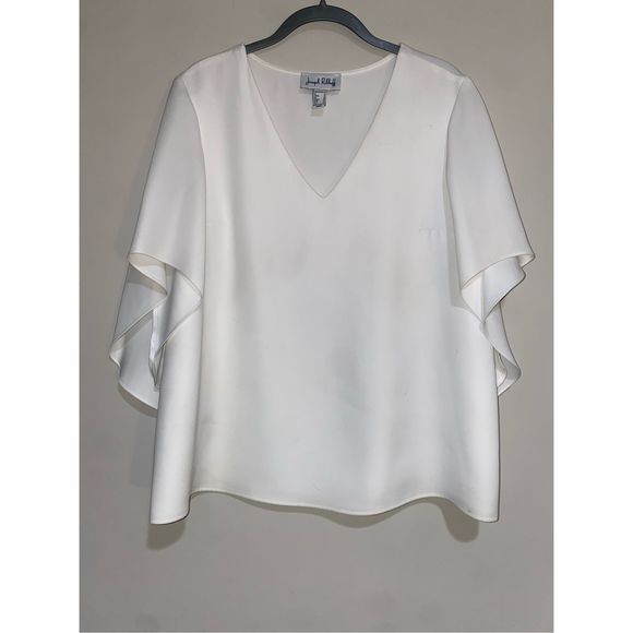 Joseph Ribkoff Vanilla Top, White Blouse, Style 193450, Size 10, MSRP $183 - Picture 4 of 8